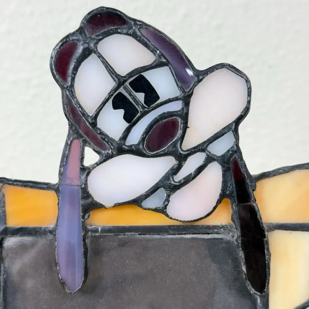 Vintage Dale Tiffany Mickey & Co Disney Goofy Stained Glass 3.5 x 5 Photo Frame